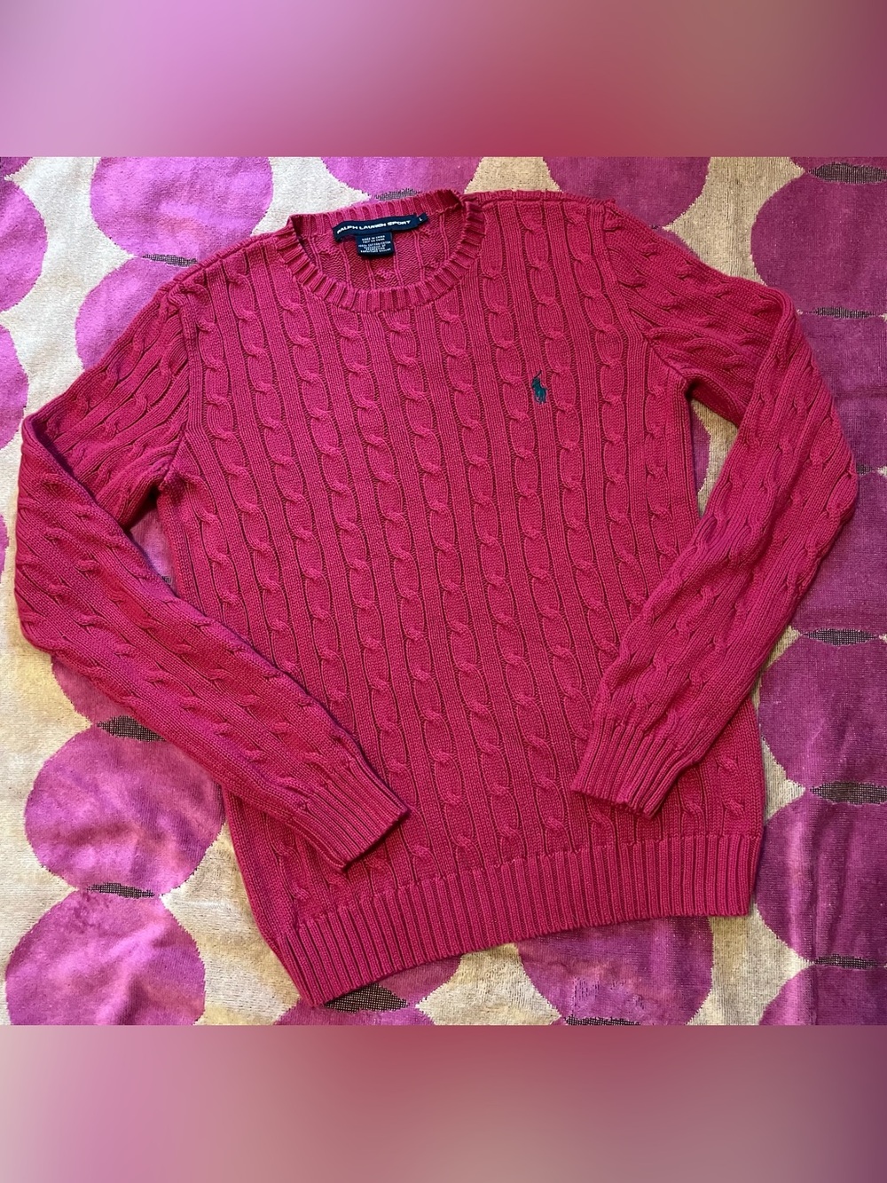 Ralph Lauren Sport Cable Knit Crewneck Sweater